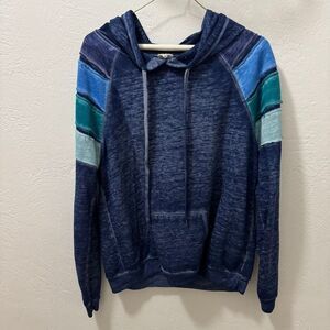 True Craft Lightweight Navy Beach Blues Colorblock Hoodie XL